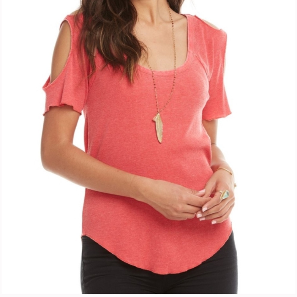 Chaser double cold shoulder ribber shirt size XL NWT